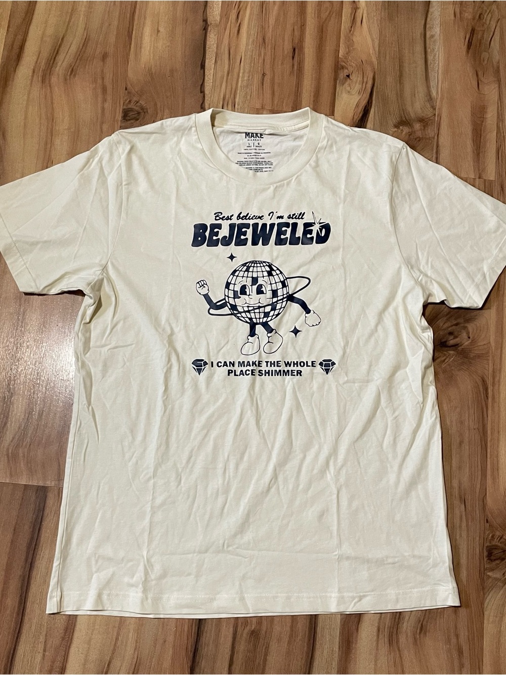 Taylor Shimmer Disco Ball Tee – Swiftie Eras Tour Inspired Merch Sz LG- Unisex